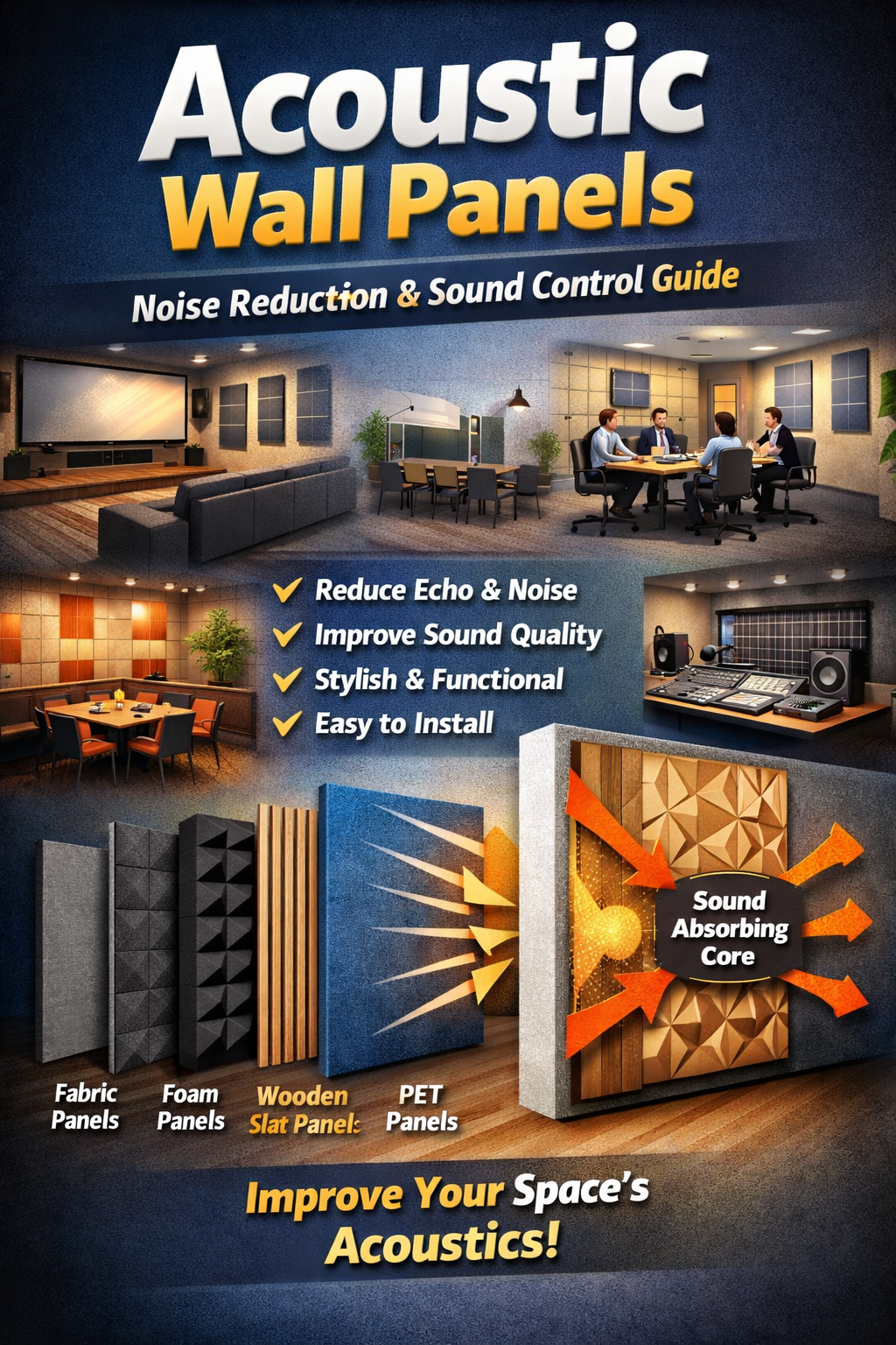 Acoustic Wall Panels: A Complete Guide to Noise Reduction & Better Sound Control
